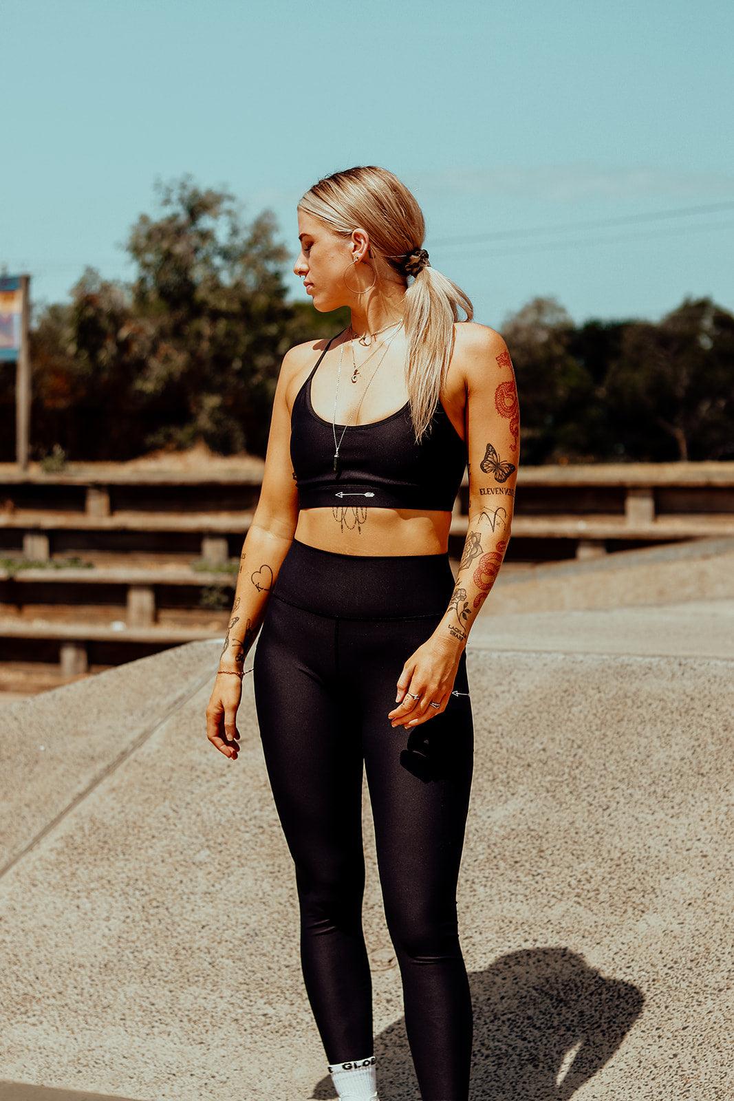 Nyx Black Sports Leggings - MUMFIA APPAREL