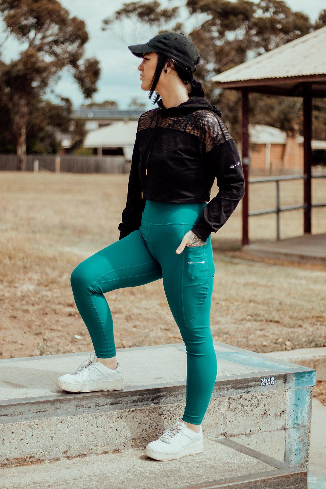 Nyx Green Sports Leggings - MUMFIA APPAREL