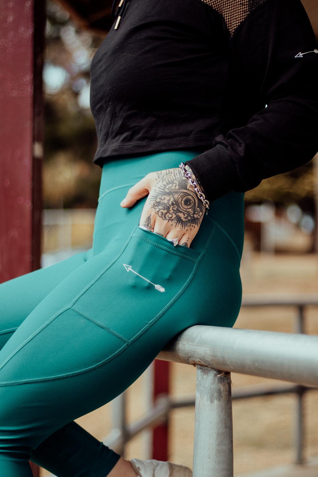 Nyx Green Sports Leggings - MUMFIA APPAREL