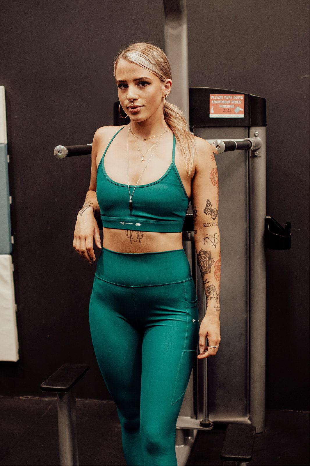 Nyx Green Sports Bra - MUMFIA APPAREL